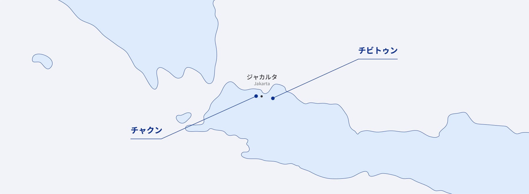 インドネシア国内における鈴与の拠点図