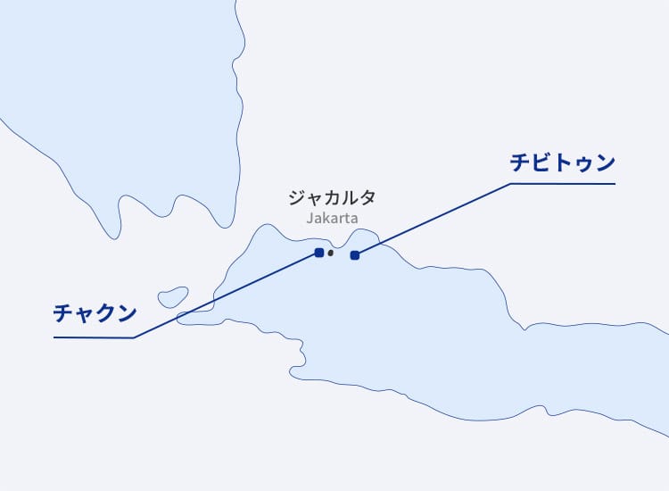 インドネシア国内における鈴与の拠点図