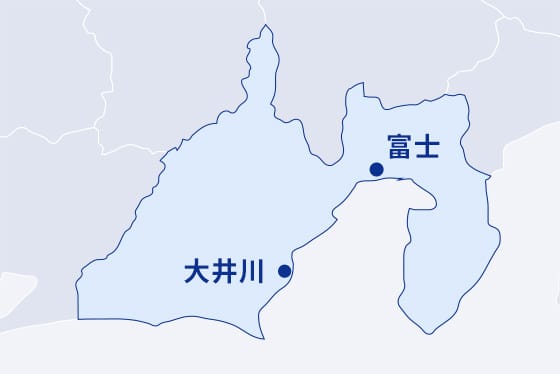 静岡県における鈴与の配送ネットワーク